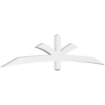 Ekena Millwork Davenport Architectural Grade PVC Gable Bracket, 96"W x 20"H x 2"D x 4"F, 5/12 Pitch GBP096X20X0204DAV00